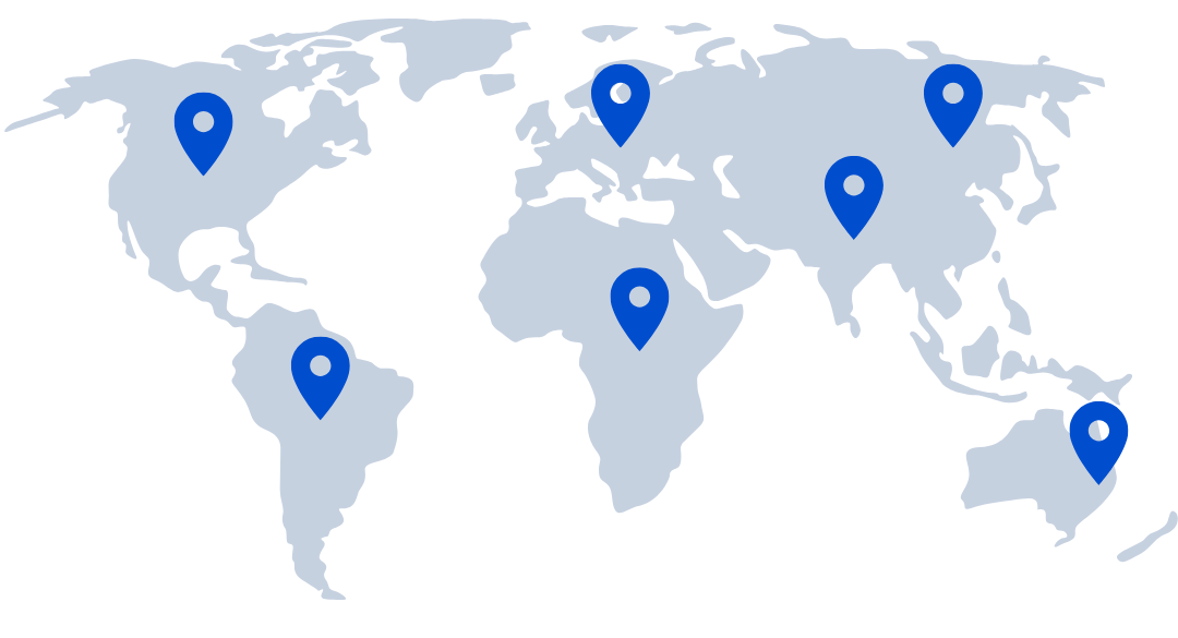 Blue Minimalist World Map JAVAH Group Website